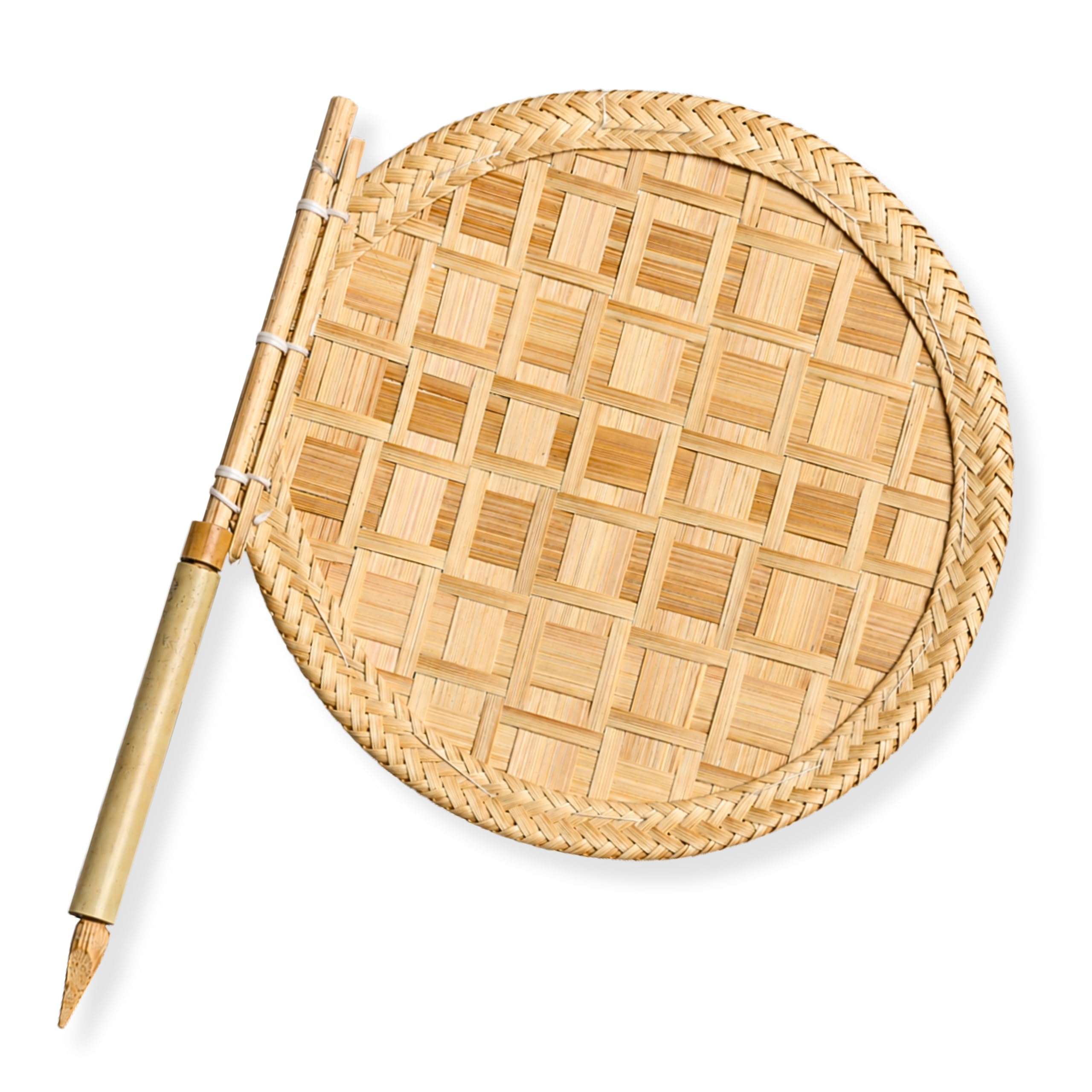 Bamboo Hand Fan for Summer Cooling | Traditional Bamboo Fan Hand Pankha | Manual Hand Fan Bamboo for Home, Travel & Outdoor Use | Bamboo Fan for Puja & Festivals | Light Weight-image-2