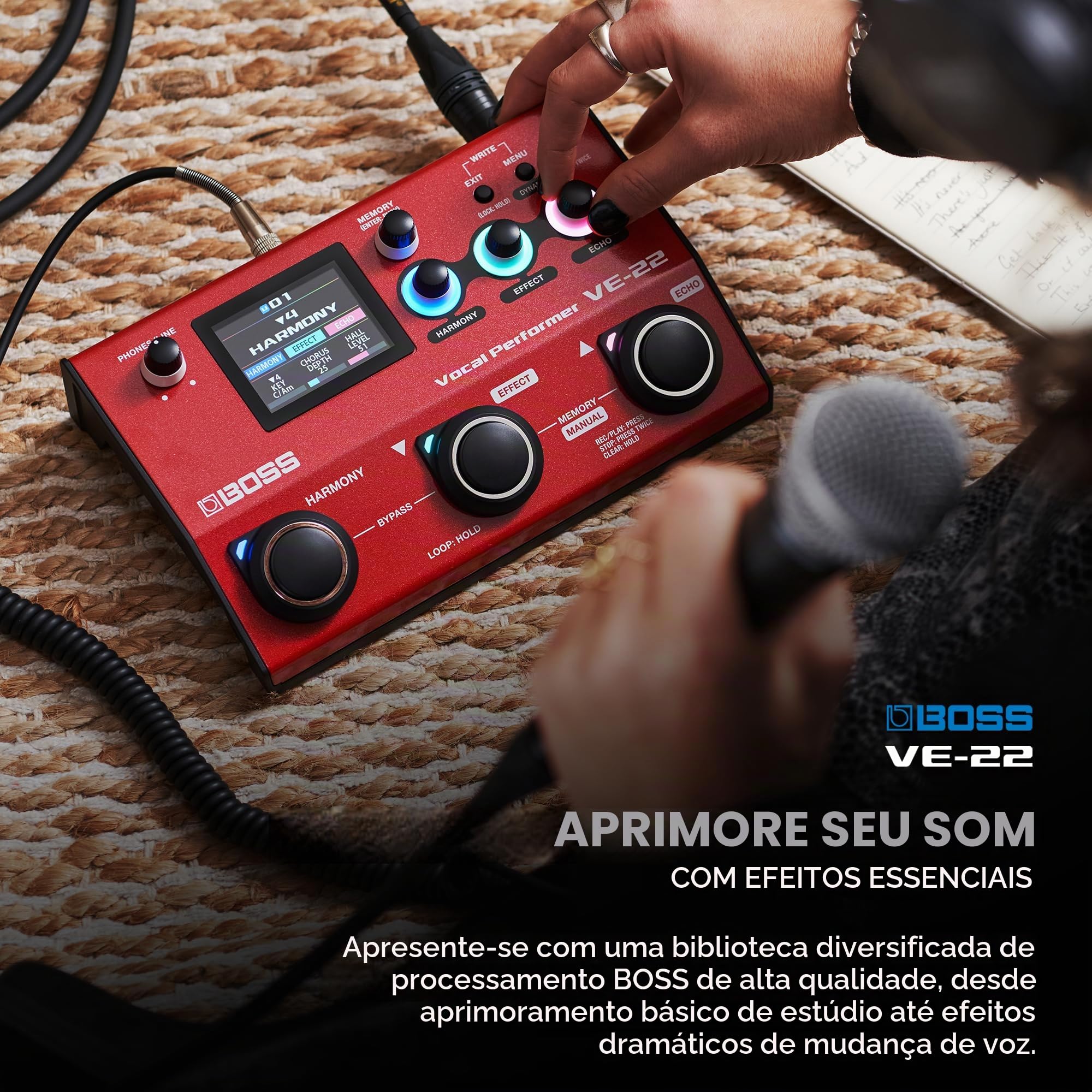BOSS VE-22 Vocal Performer | Processador Multiefeitos para Voz e