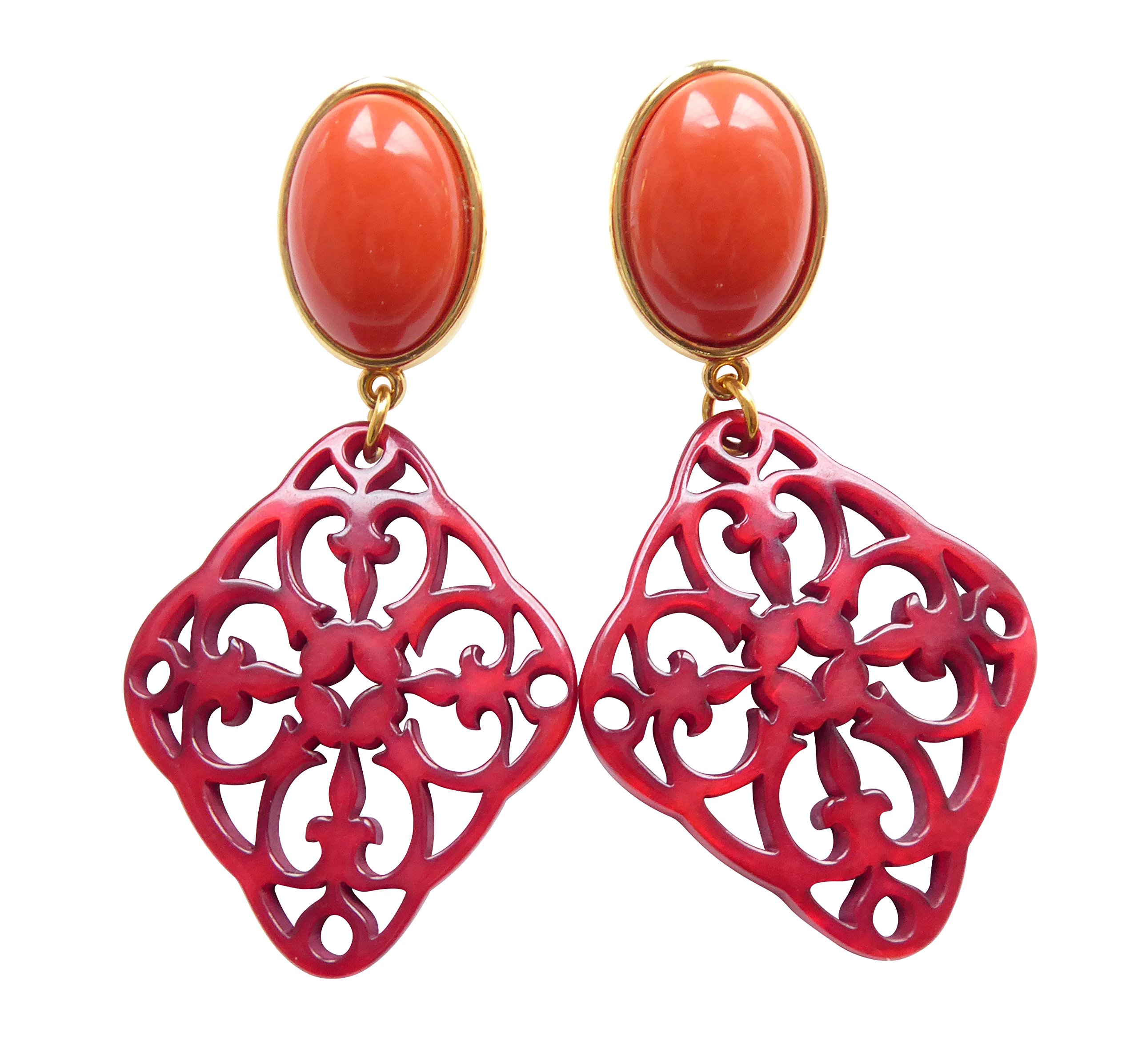 Ipetboom Palette Ohrstecker Damen - Mit Glitzersteinen - Leicht & Elegant - 4cm