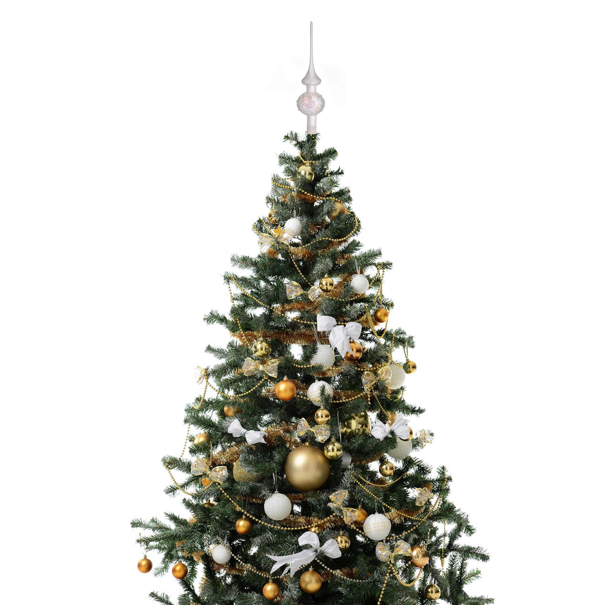 Amazon.co.jp: HolidayGiftShops半透明ガラスクリスマスツリートッパー