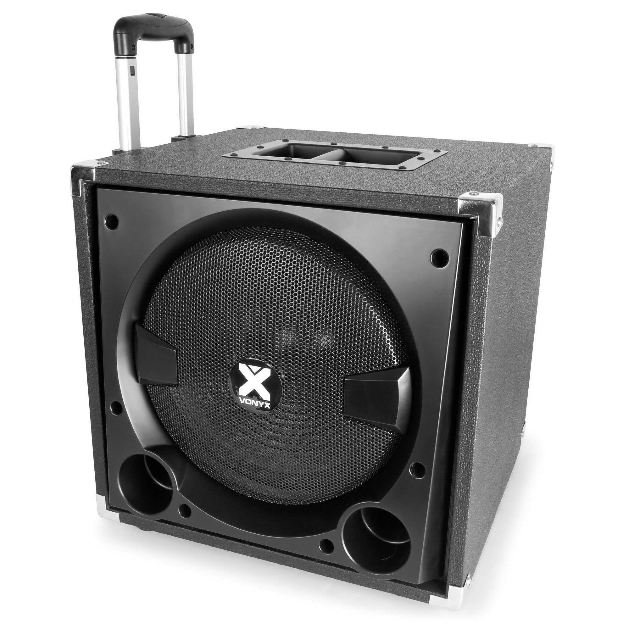 Vonyx VX800BT DJ Boxen Set 800 Watt Bluetooth 12 Zoll Subwoofer PA Anlage Komplettset Schwarz