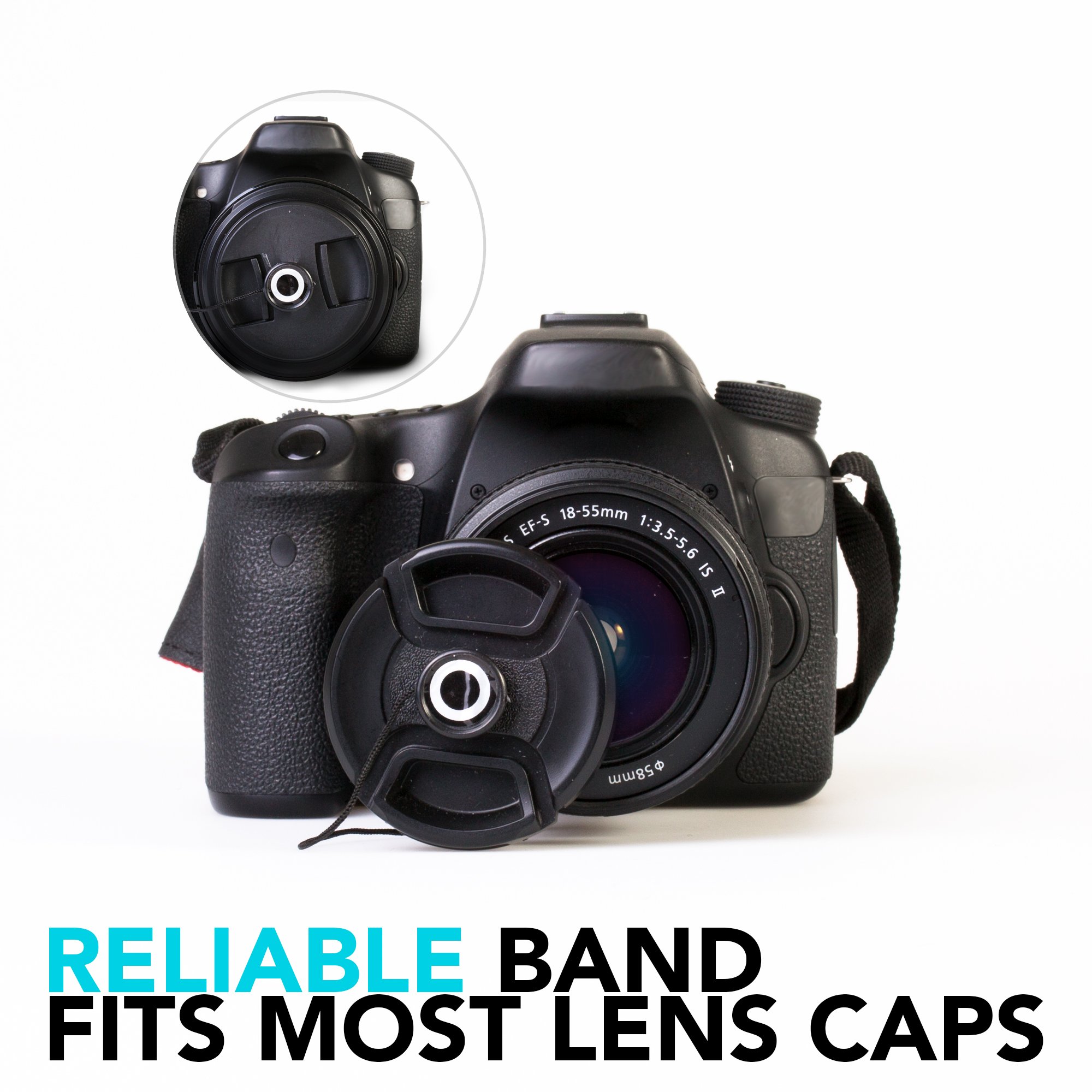 Amazon.com : Zeikos ZE-LCH1 Lens Cap Holder Keeper String Safty
