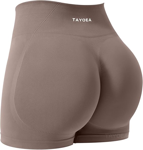 TAYOEA Workout Shorts Women Scrunch Butt Booty Lifting Seamless Biker Shorts for Gym Athletic Yoga