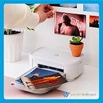 HP Sprocket Studio Plus 4x6 (10.2x15.2 cm) Wireless Instant Photo Printer – 118 Sheets & Cartridge Bundle, Wireless, Wi-Fi, Premium Dye Sublimation, Vibrant Color Pictures, White