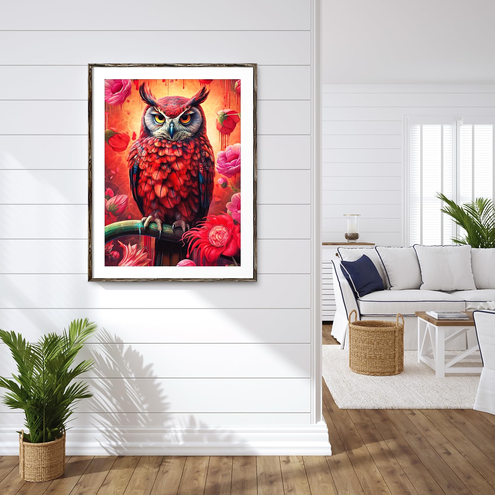 5D Diamond Painting Eule – DIY Diamantbild Für Erwachsene, 30x40 Cm