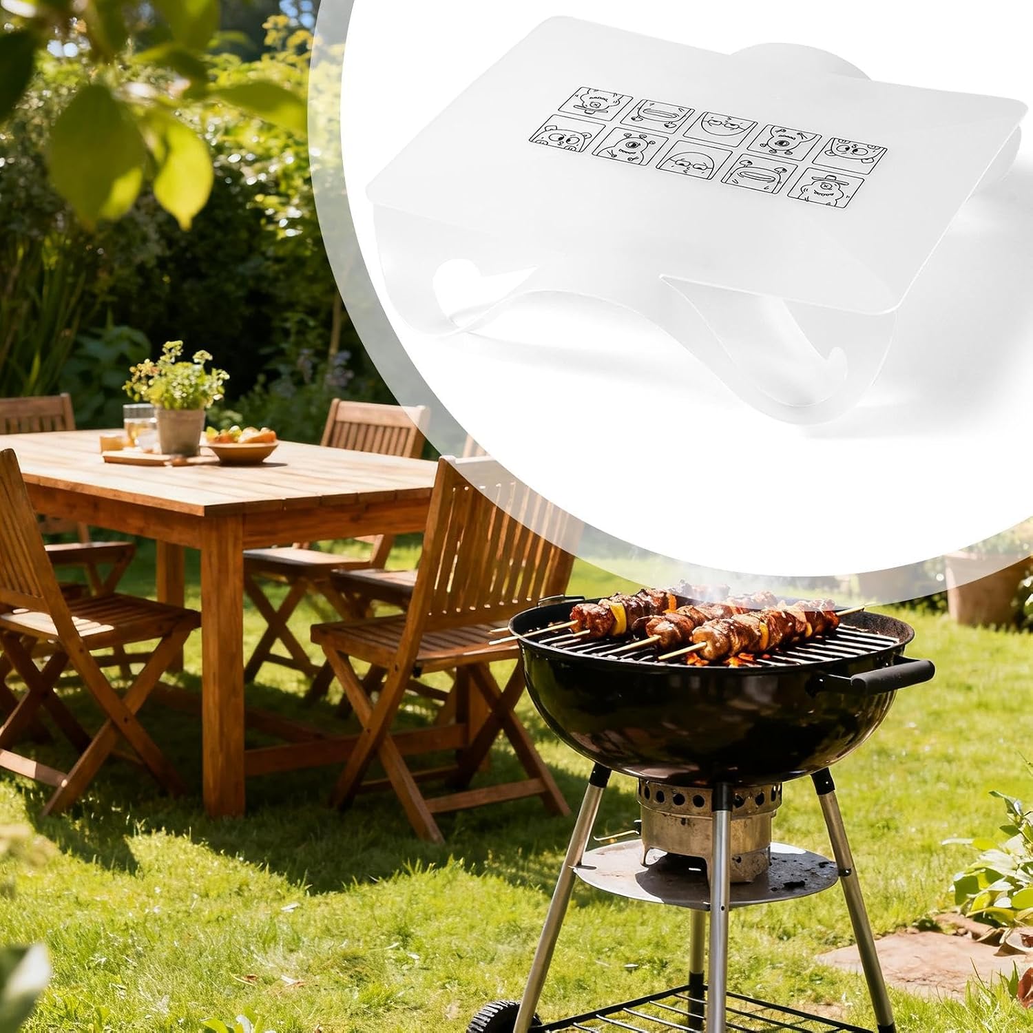 Portable Folding Camping Table, Lightweight PP Food Grade Tray, for Beach, Picnic, Hiking, Travel, Outdoor, Garden, Patio, Camping, Easy Storage Carry
