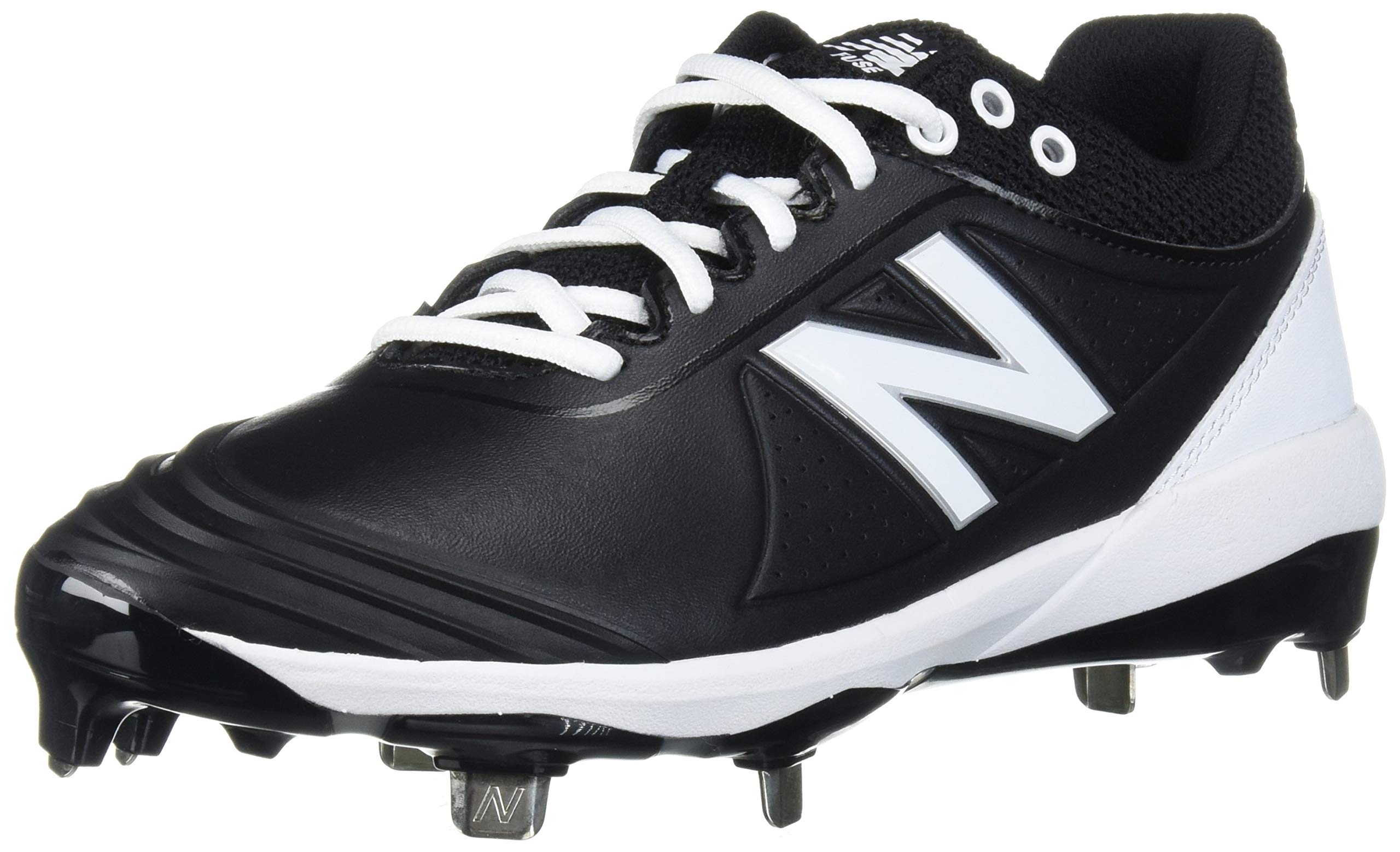 New Balance Women's Fuse V2 Metal Softball Shoe, Black/White, 5