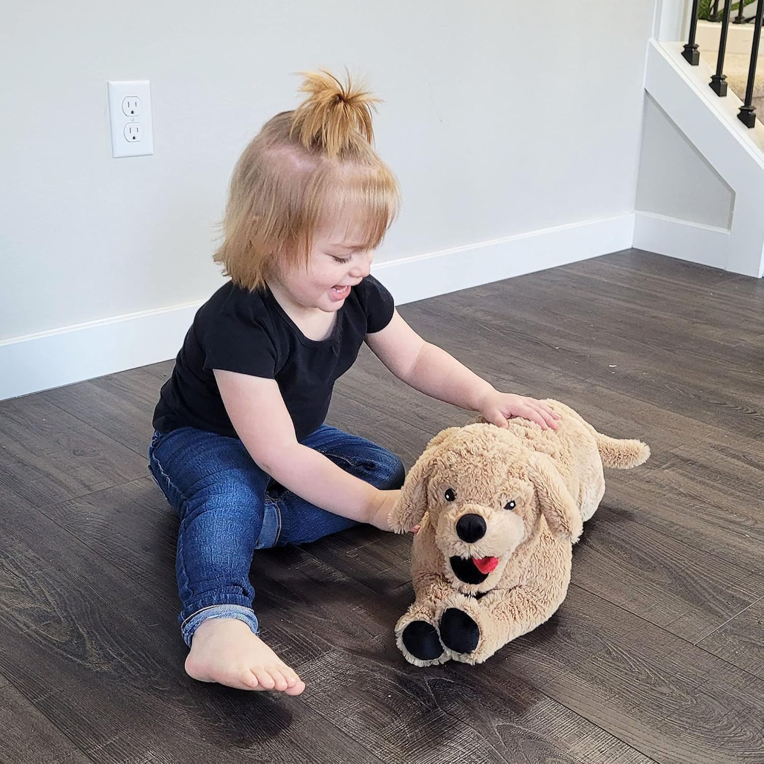 LotFancy Peluche Perro Golden Retriever 52,8cm, Peluches Grandes Tacto Suave, Seguro y Cómodo Juguete Mejor para Niños, Chicos, Parejas, Mascota