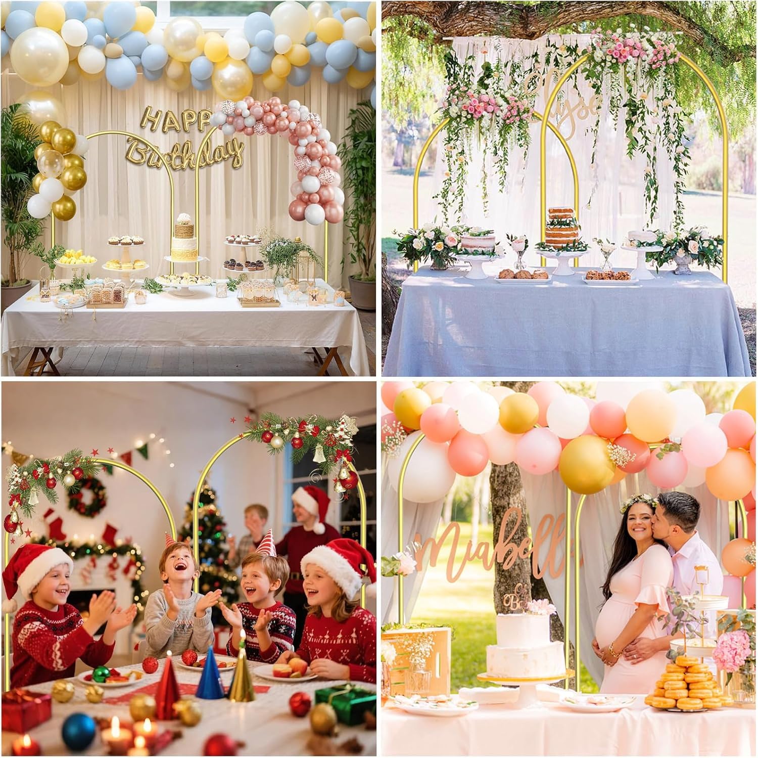 Support d'arche de Mariage de 1,8m, Cadre d'arrière-Plan arqué en métal pour Anniversaire, Mariage, Remise de diplôme, fête, célébration d'anniversaire Décoration d'arrière-Plan en Studio