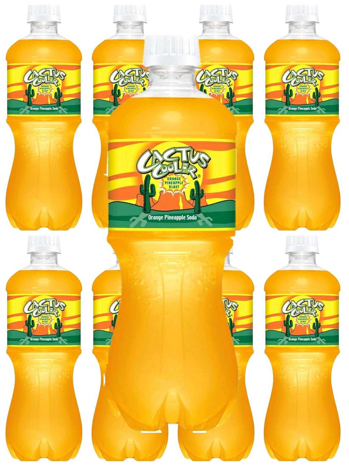 Cactus cooler orange pineapple 20 fl oz, 10 bottles, total