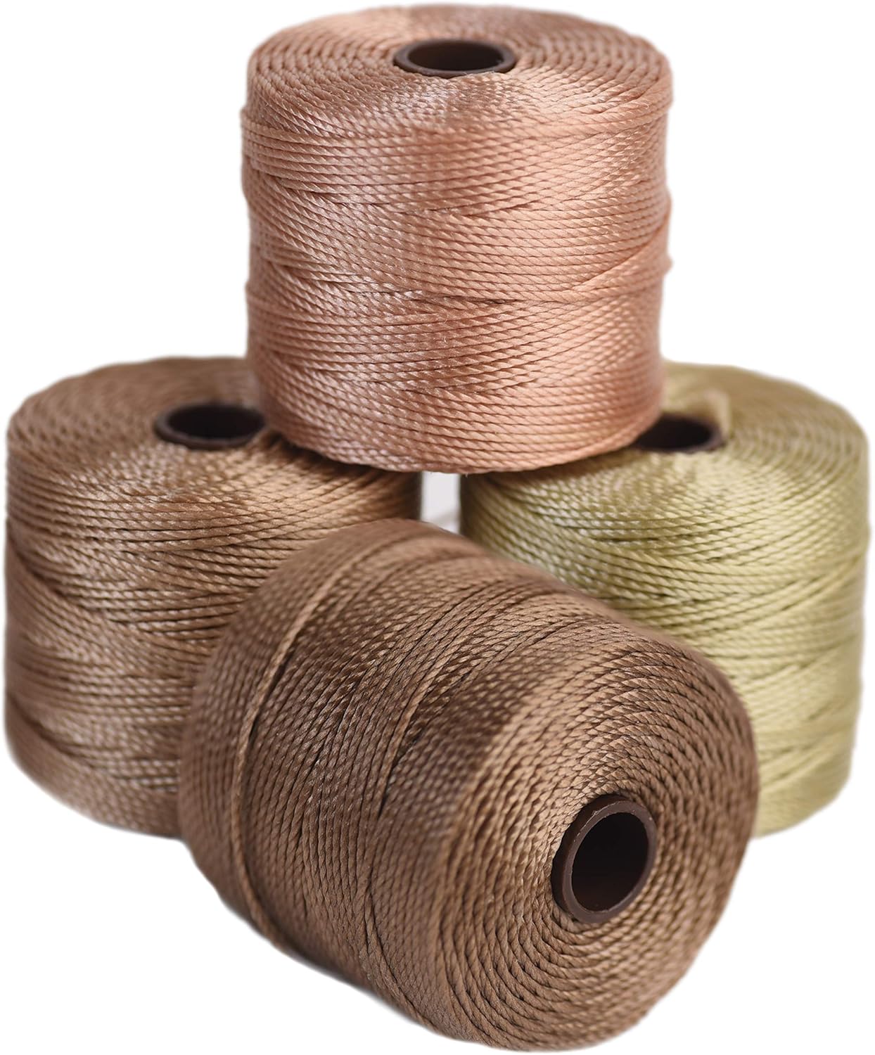 The Beadsmith SLon 18 Nylon Cord Warm Neutrals Mix