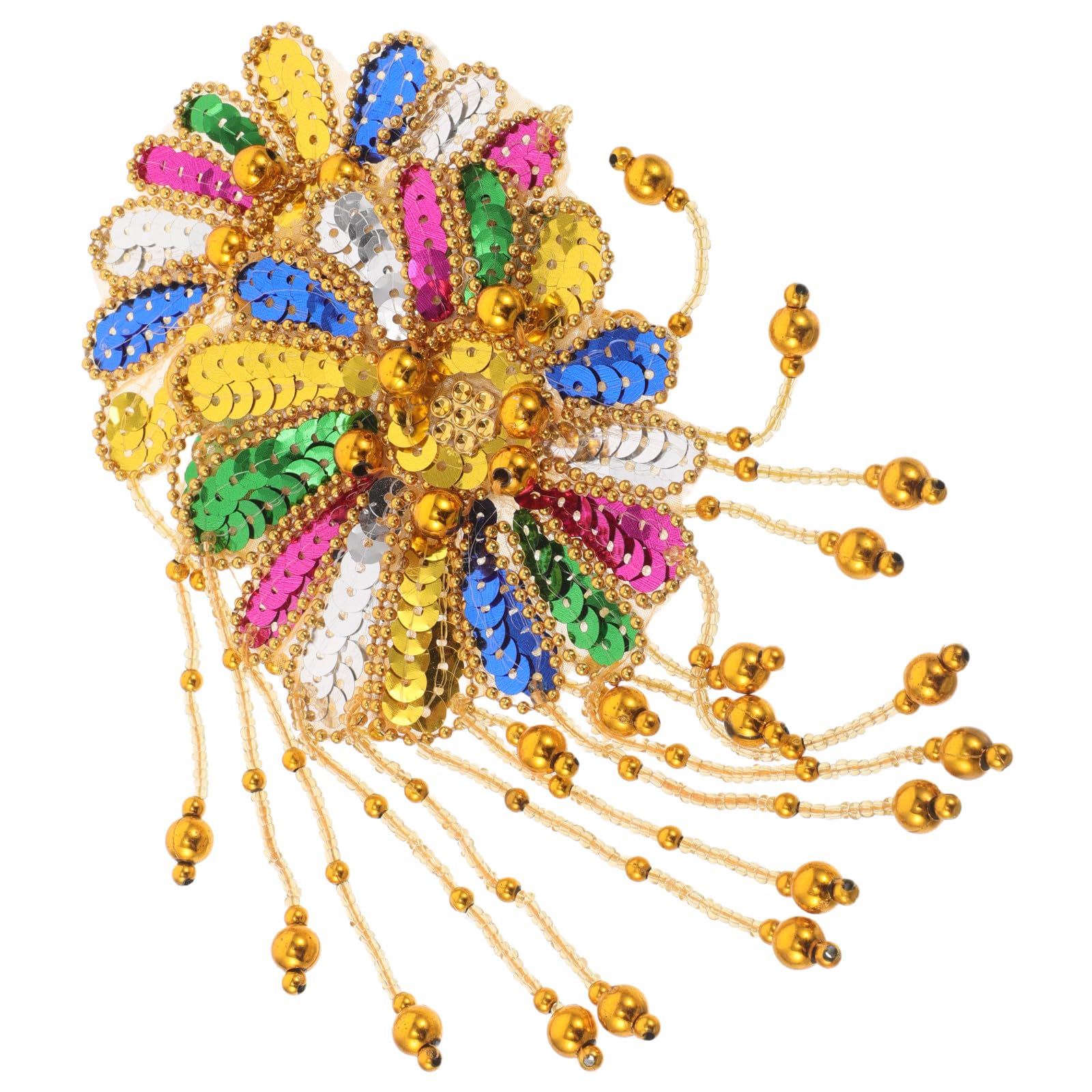 Charreteras de lentejuelas florales con borlas para hombreras mujer
