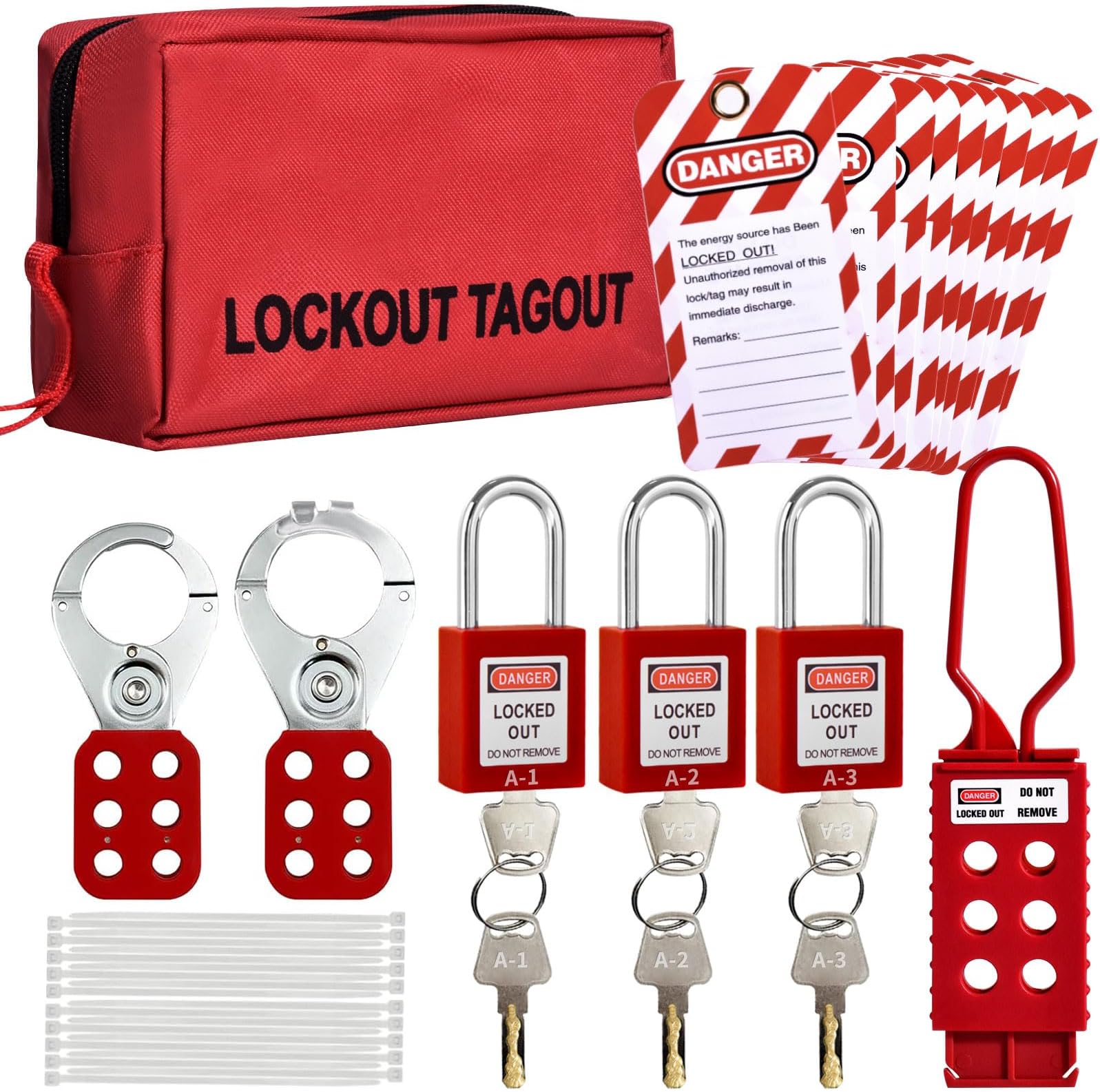 Lockout Tagout Kit,Lock Out Tag Out Kits Electrical,Lock Out Tag Out,Group Lockout Hasps,Loto Tags,Lockout tagout Locks,Lockout Tags,Lock Out Tag Out Padlocks,Electrical Switch Safety Lockout Kit