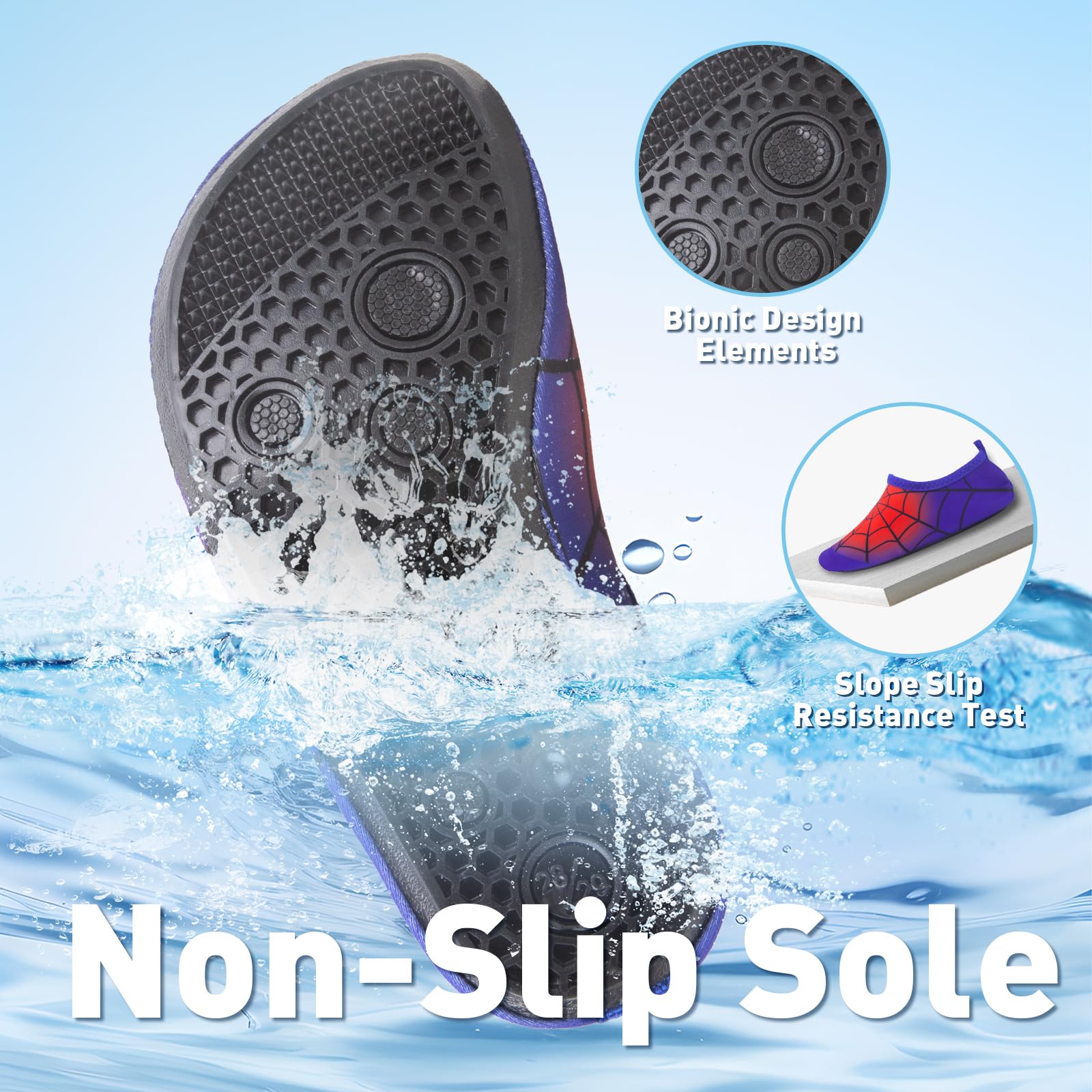 Escarpines Niño Niña Zapatos de Agua Playa, Transpirable Secado Zapatillas de Acuáticos, Calcetines Piscina Niño Escarpines Bebe Verano Barefoot Calzado Aqua Surf Buceo