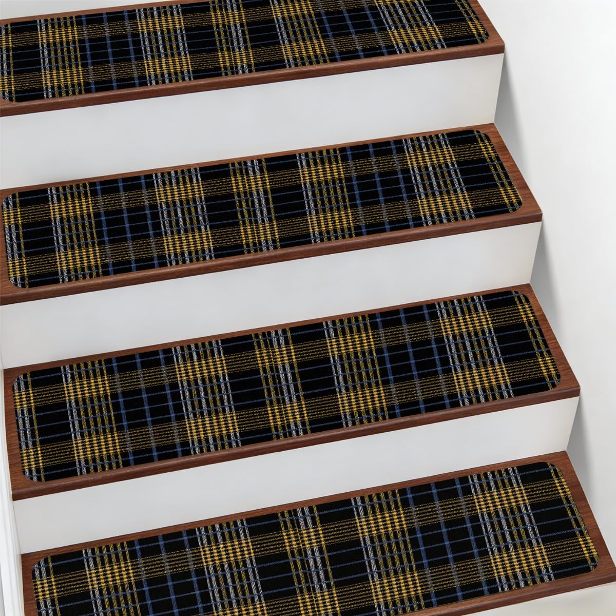Alfombra antideslizante a cuadros de 7.8 x 30 pulgadas para escalera pack de 10 unidades