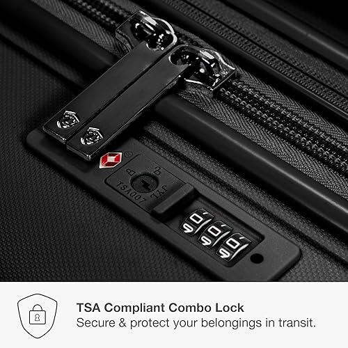 Miniatura 5 de Traveler's Choice, Pagosa - Maleta giratoria de carcasa dura indestructible, Negro -