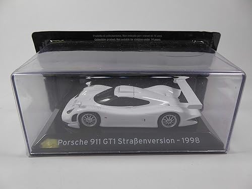 Miniatura 8 de Coche 143 Colección Supercars Compatible con Porsche 911 GT1 Strassenversion 1998 (S60)