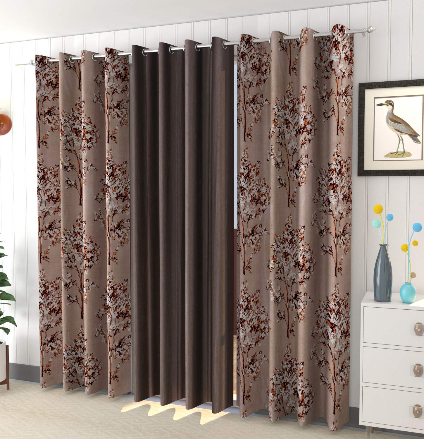 See full amazon price history chart for Parda Sansar Digital Flower Printed Eyelet Curtains for Windows (Window - 5 feet, 2 Coffee Tree, 1 Brown Plain) -Set of 3 Parda Sansar Digital Flower Printed Eyelet Curtains for Windows (Window - 5 feet, 2 Coffee Tree, 1 Brown Plain) -Set of 3 (B08YZ35MXP) Amazon Price History, Amazon Price Tracker