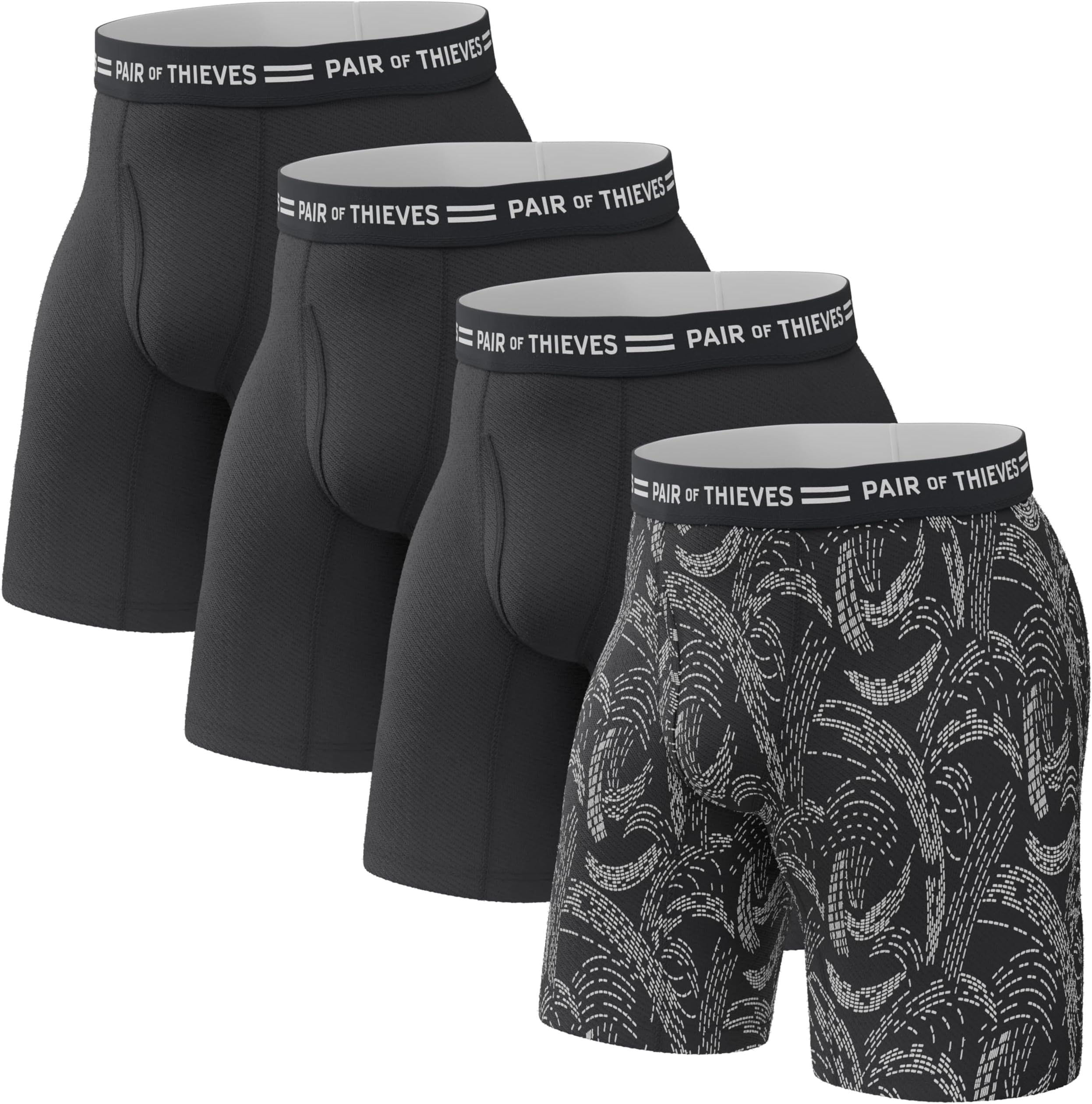 Men Every Day Kit Long Boxer Briefs | Underwear for Men | Soft, Tagless, Cotton Blend | Moisture Wicking