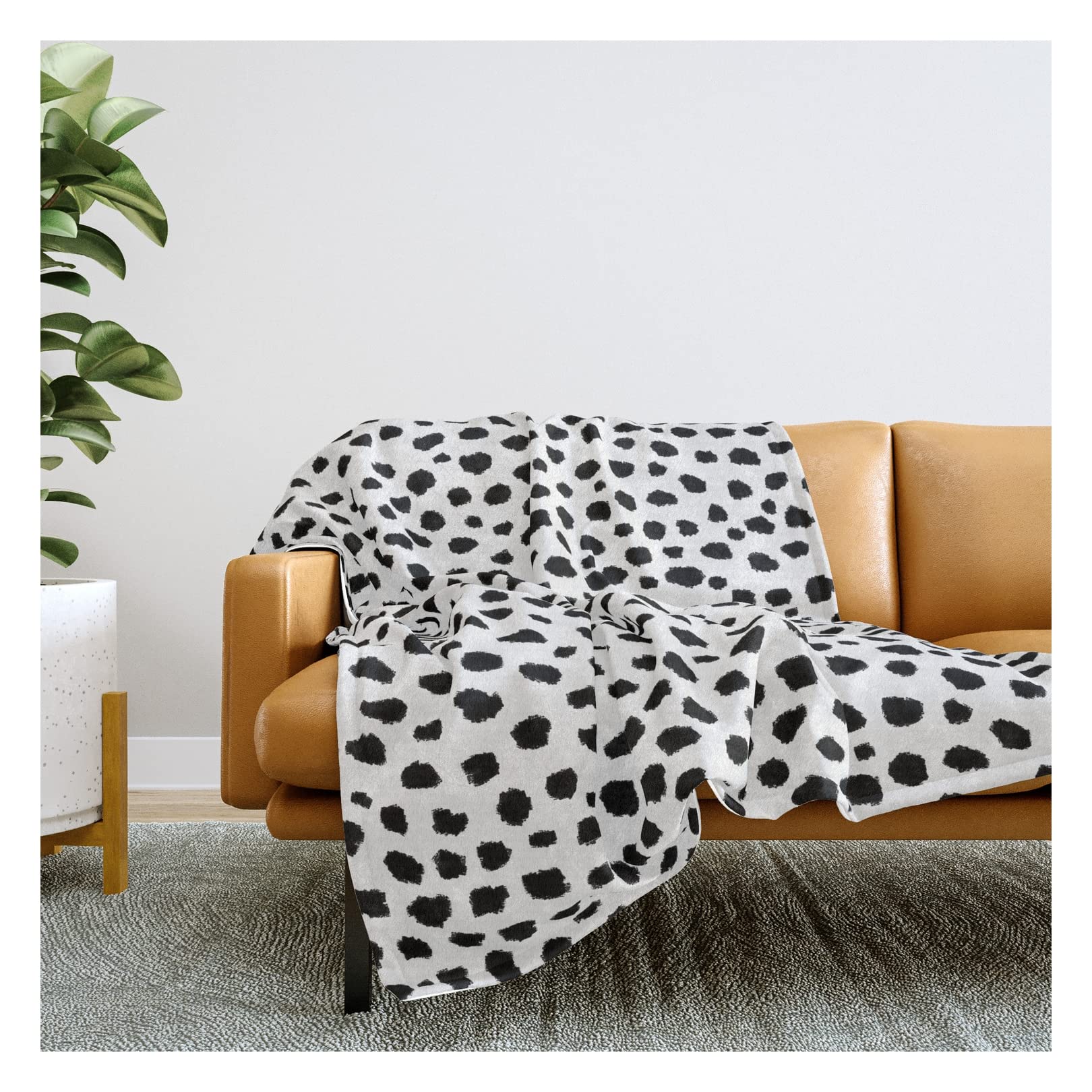 dalmatian print throw blanket