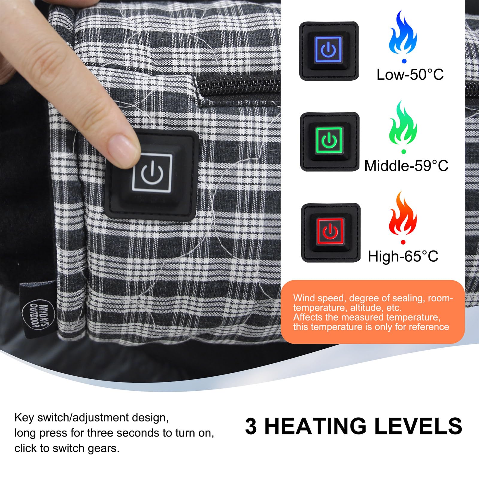 Calentador de manos recargable guantes calentados bolsa calentador de manos rápido bolsa eléctrica para compras de oficina e invierno