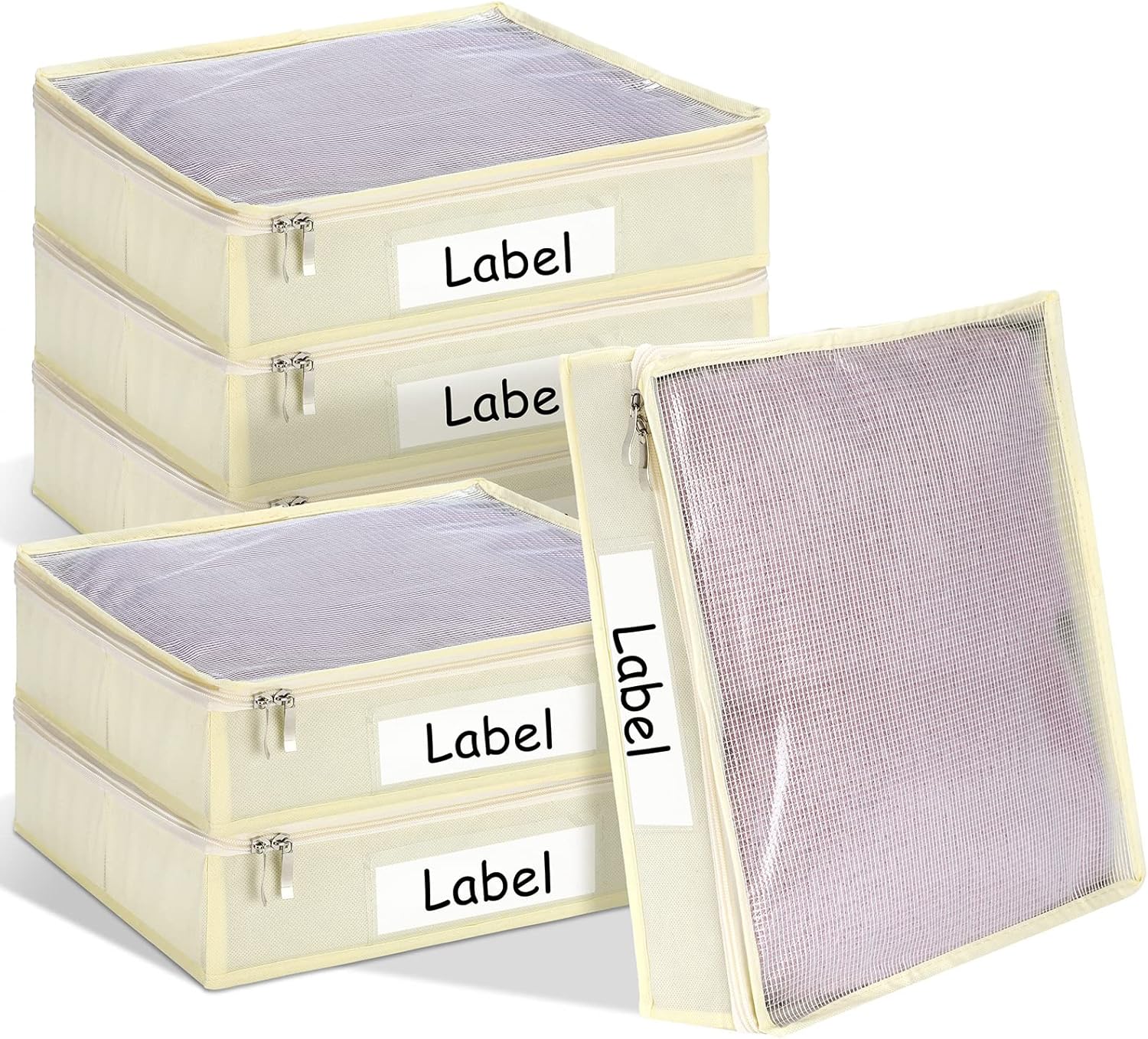 Panelee 6 Pcs 14 x 12 x 3 Inch Sweater Storage Bags Easy