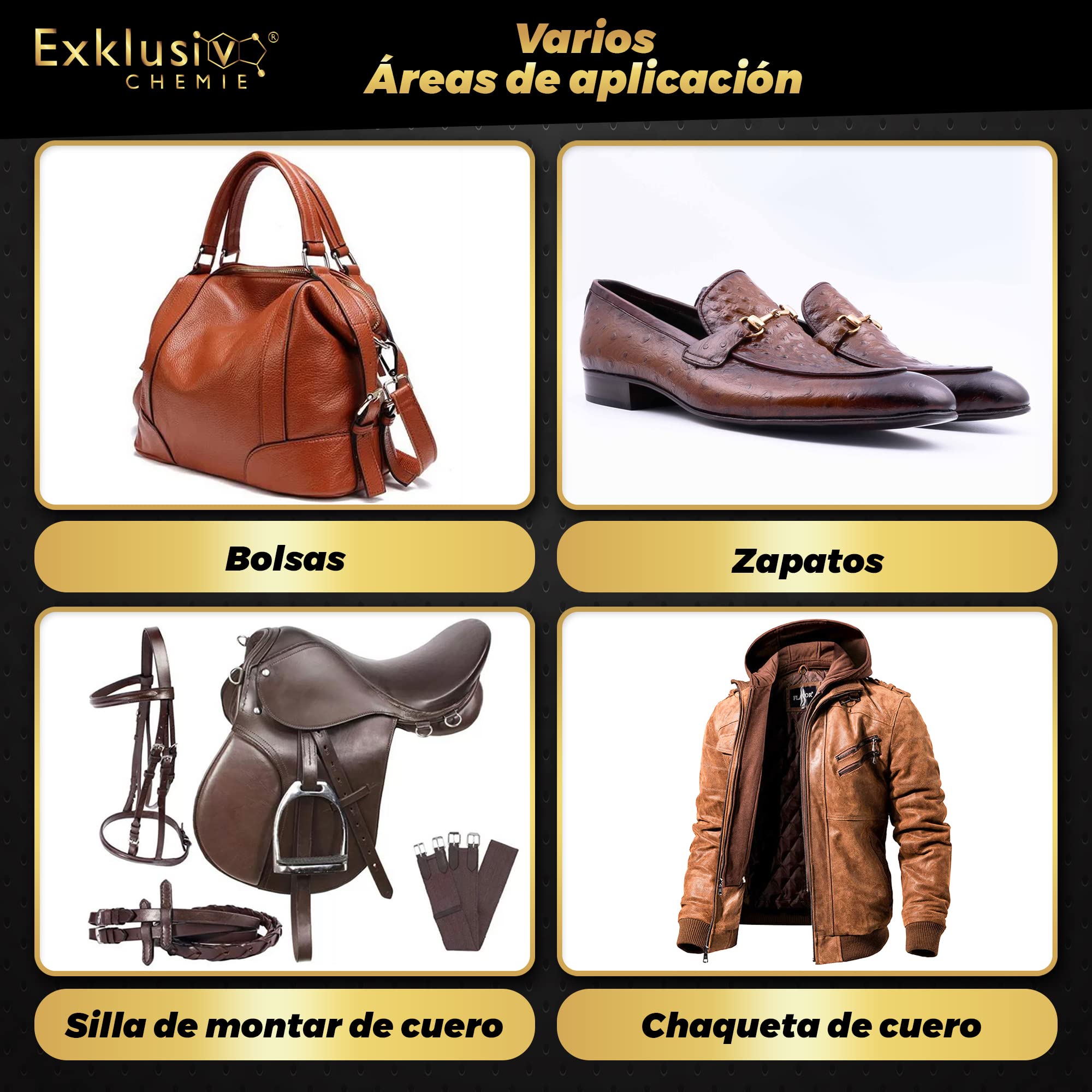 Exklusiv Chemie® Cuidado de la piel Ropa y calzado | Cuidado del cuero para ropa y zapatos de cuero | Spray para el cuidado del cuero | Limpiador de cuero | 500 ml | Para chaquetas de cuero, zapatos de cuero y bolsos de cuero