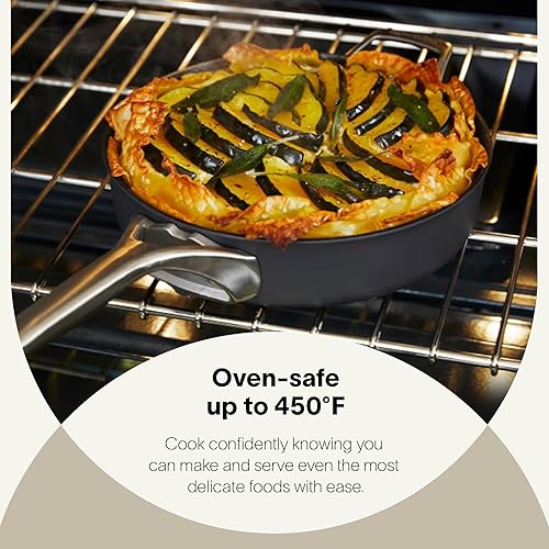 Miniatura 5 de Calphalon Premier - Sartén para wok plano antiadherente anodizado duro con tecnología MineralShield, 13 pulgadas, color negro