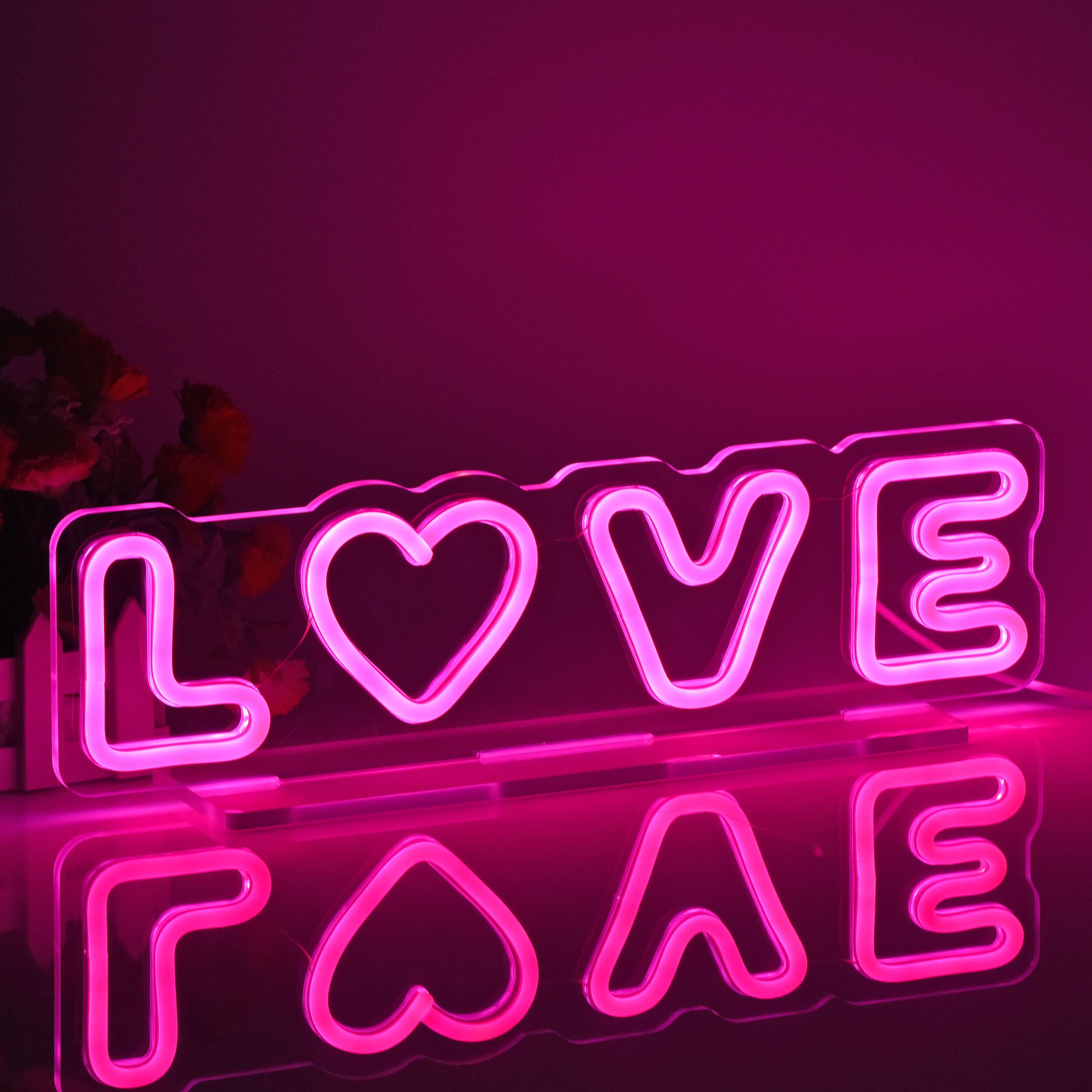 Amazon.co.jp: JOMOBUTY ネオンサイン ライトボード LOVE/ラブ LED