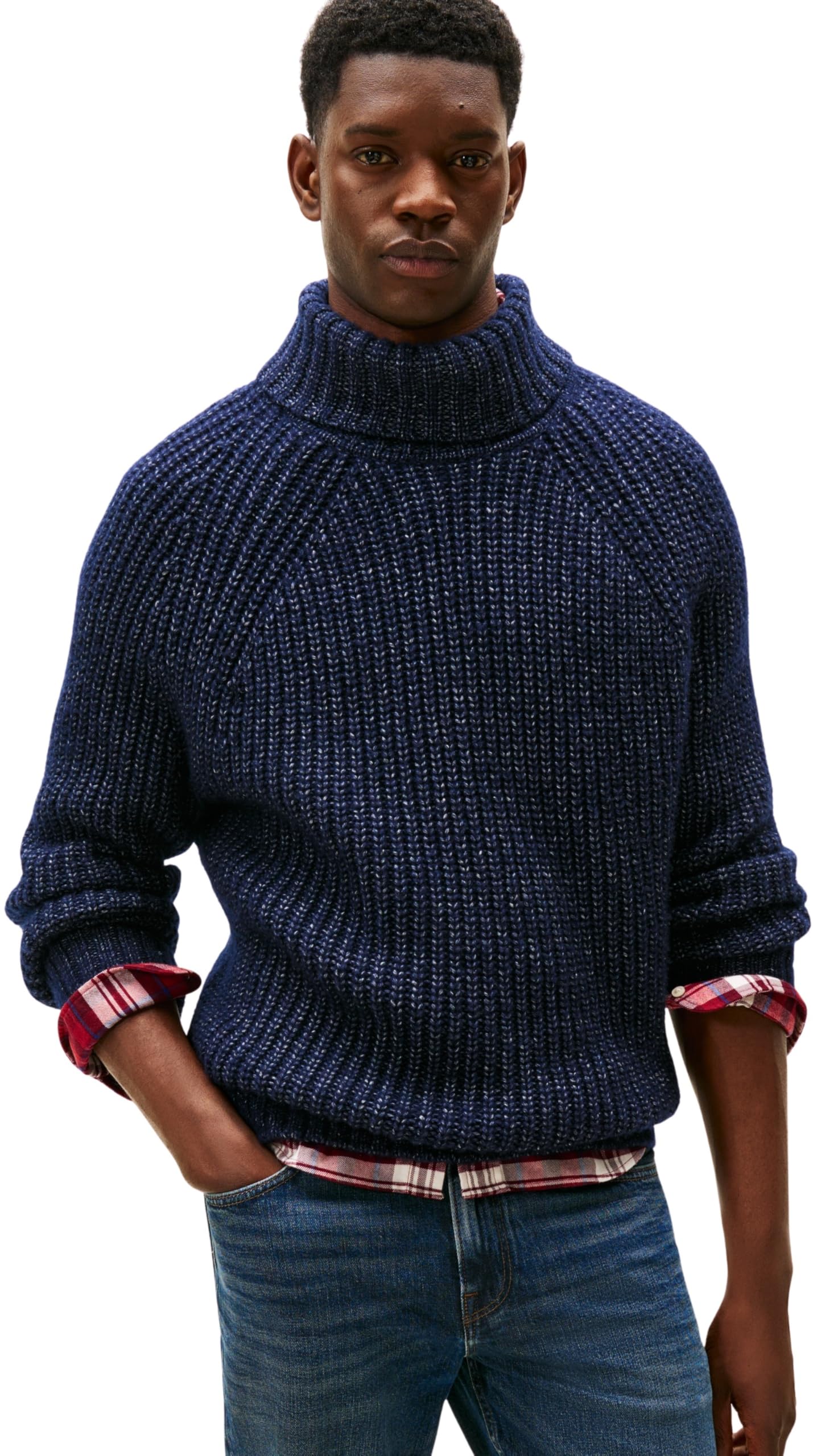 Tommy Hilfiger Herren Pullover Chunky Rib Roll Neck Strickpullover