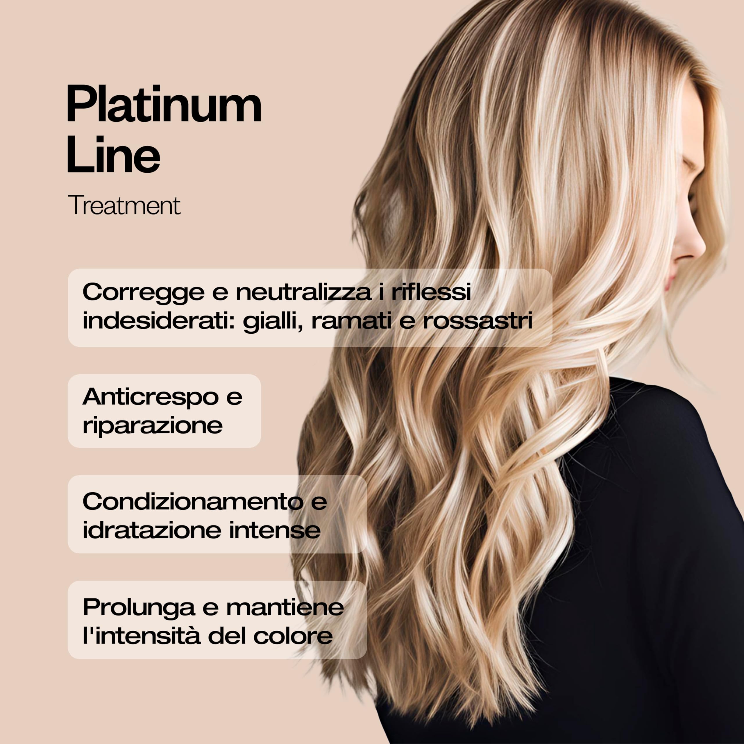 abril et nature - Platinum Shampoo Professionale - Per Capelli Biondi, Decolorati, con Meches e/o con Canizie - Neutralizzante Viola - Addio Toni Gialli - Aspetto Platino - 1000 ml