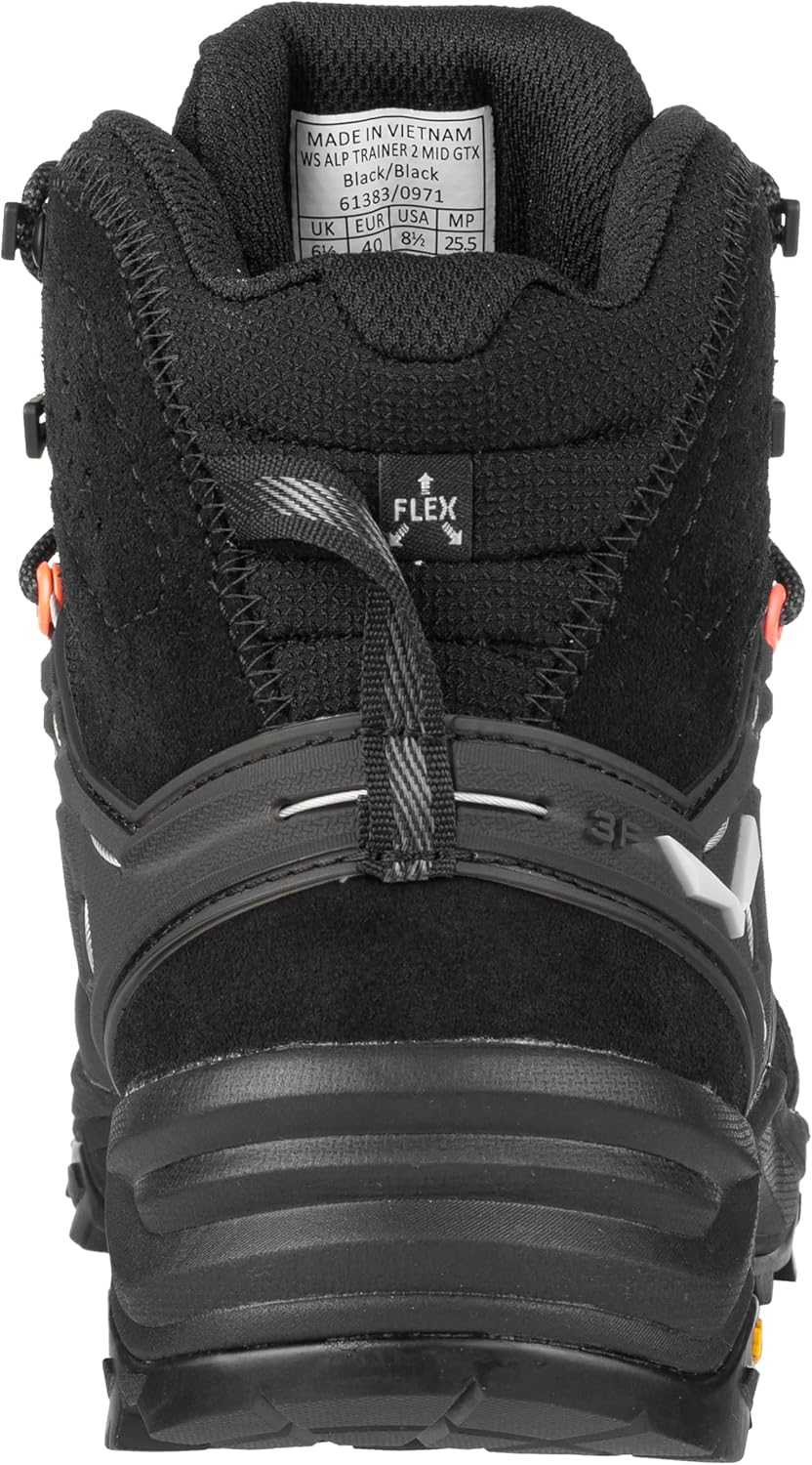 Salewa Women's Alp Trainer 2 Mid Gore-Tex Waterproof GTX Hiking Boot - Black/Black - 9