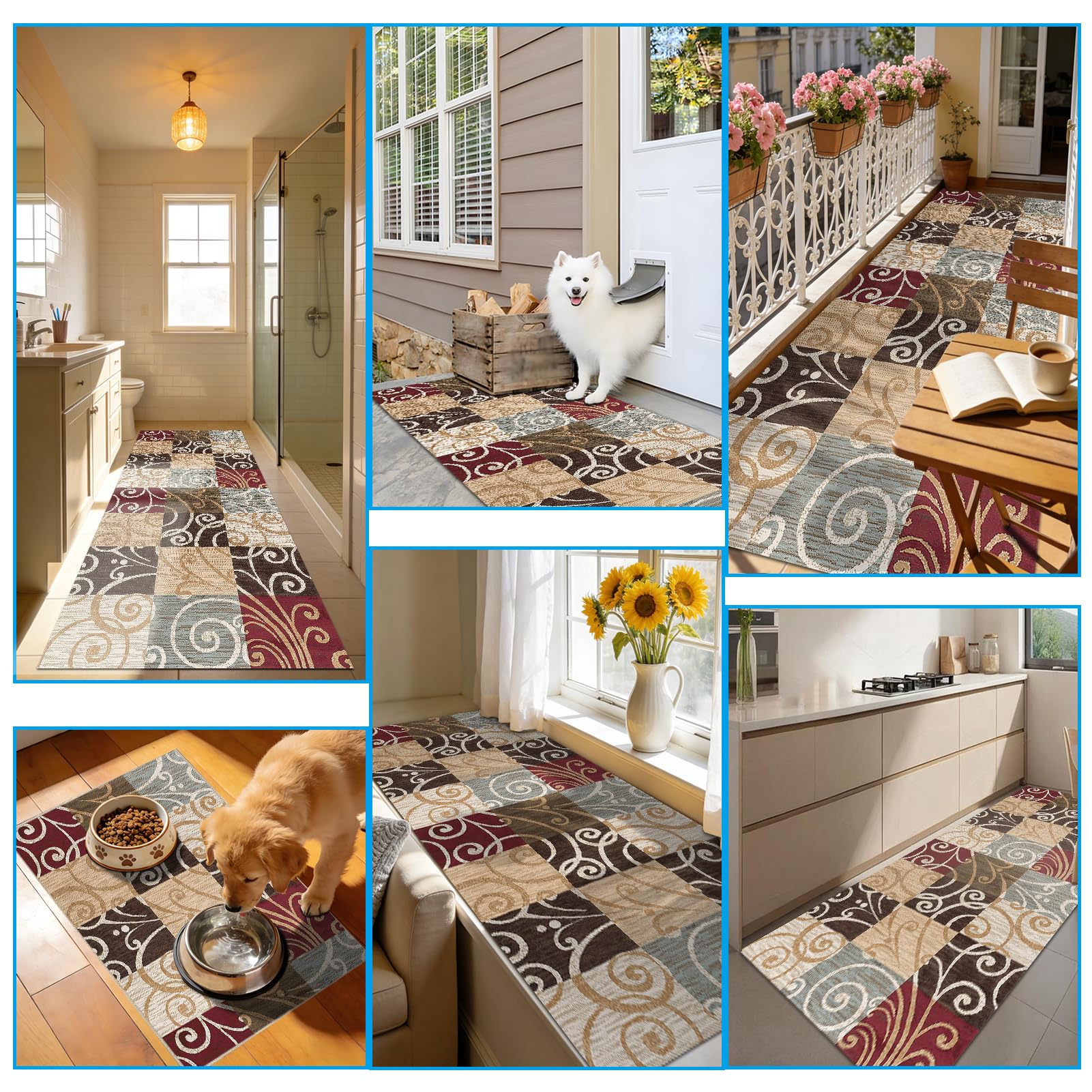 Tapis de Couloir Long, Tapis pour Cuisine Devant évier 40 x 450 cm