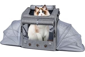 Bluzzo Expandable Pet Carrier Backpack: Breathable Haven for Your Furry Friends