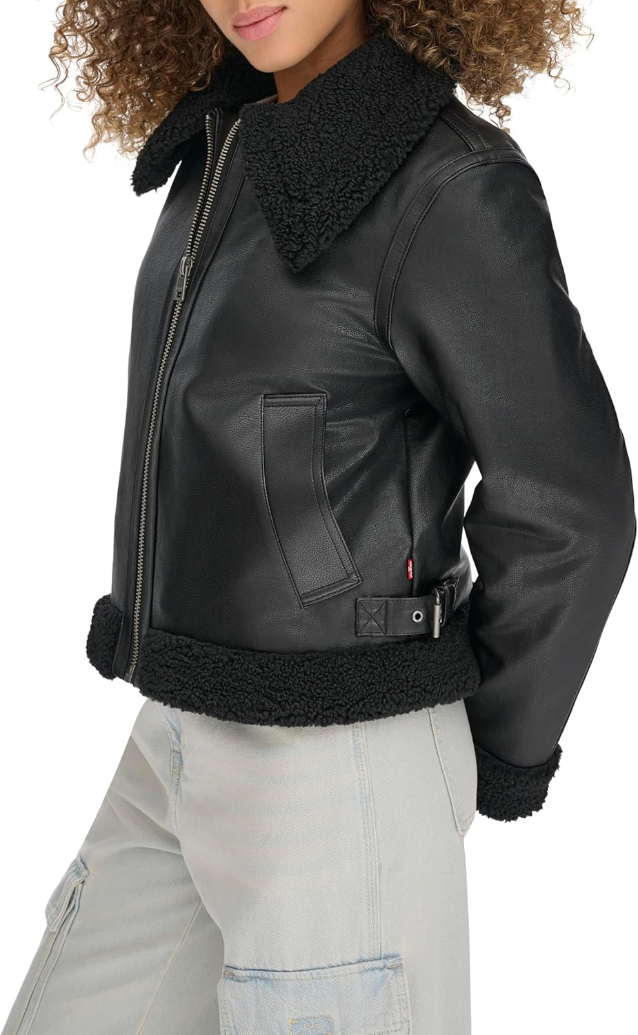 Levi's Women's Faux Shearling Aviator Jacket - Image 2