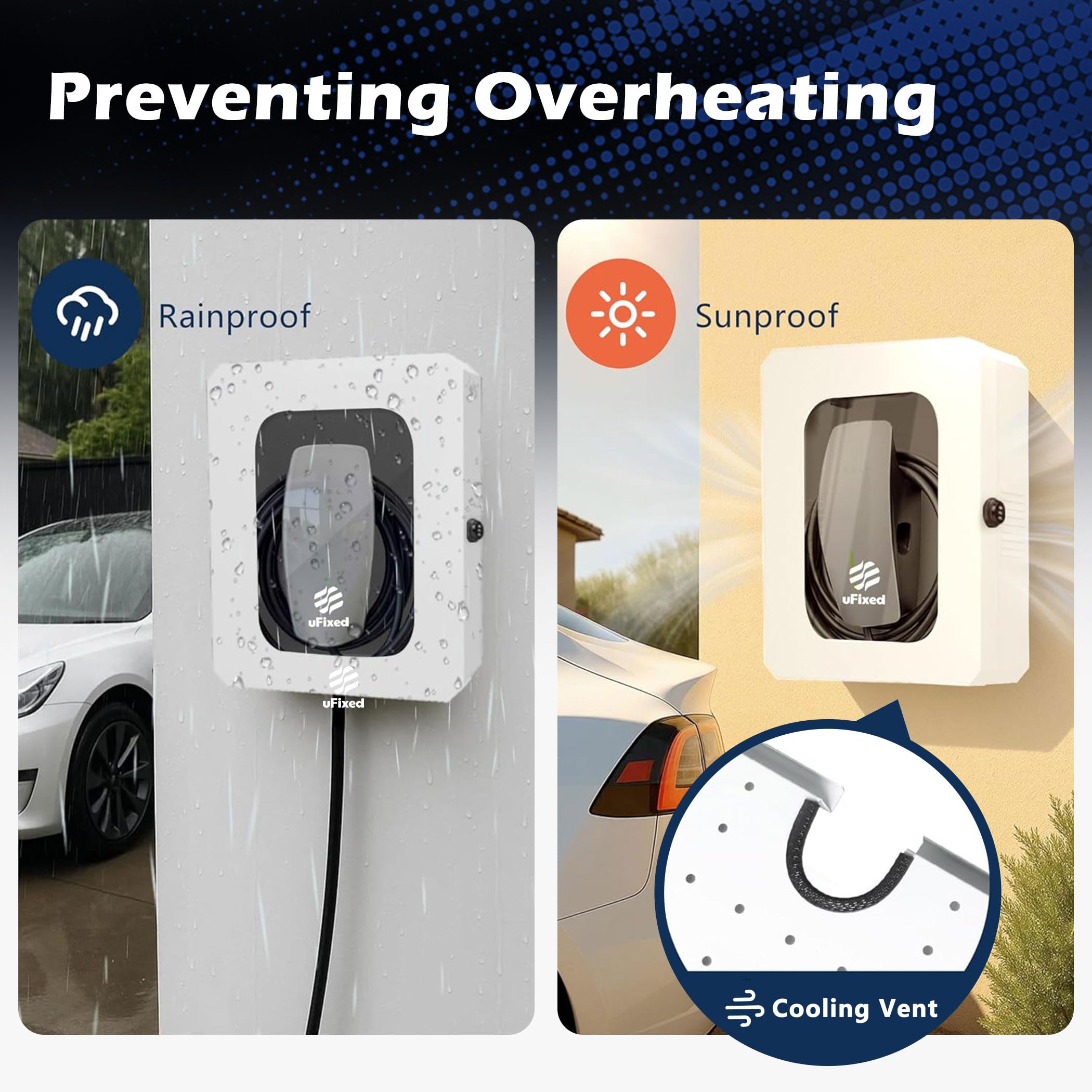 Tesla obudowa Super Charge Tesla szafka wallbox stacja ładująca Tesla ochrona przed warunkami atmosferycznymi, antykorozyjna, widoczna, trwała, biała
