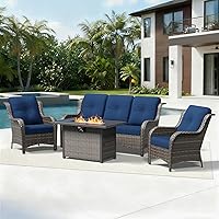 Vista 137 de Joyside Silla mecedora giratoria para exteriores para patio, mecedora de mimbre para exteriores con cojines de tela de olefina adecuada para porche