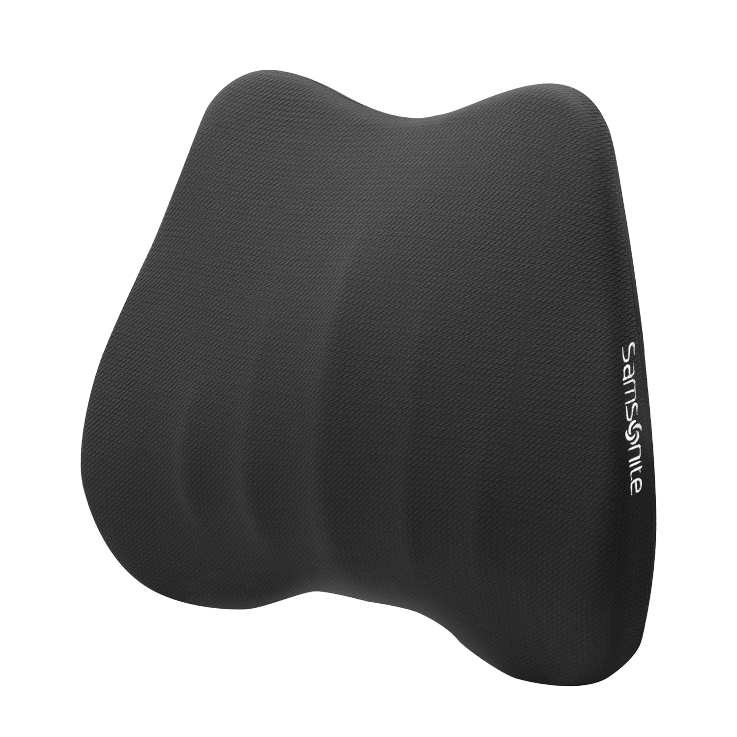 Samsonite Lumbar Support Pillow for Office Chair and Car Seat - Memory Foam Pillows Car Lumbar Support Brace, Lumbar Support Pillow for Car & Low Back Pain Relief, Black