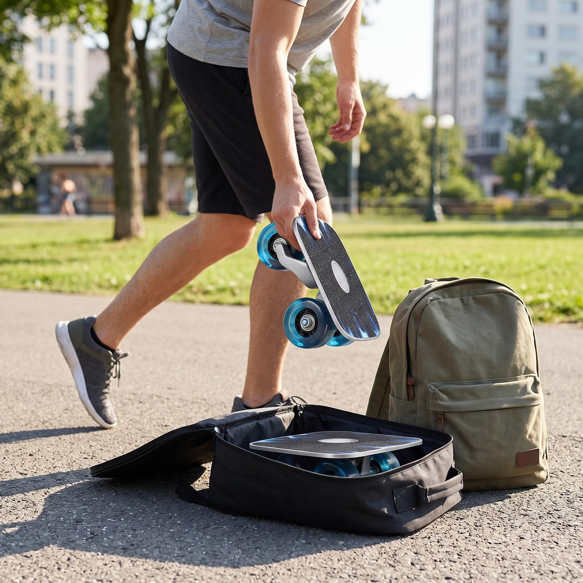 Skates pour Adultes - Skateboard à Planches Séparées avec Roues PU pour Une Unique - pour Le Skate