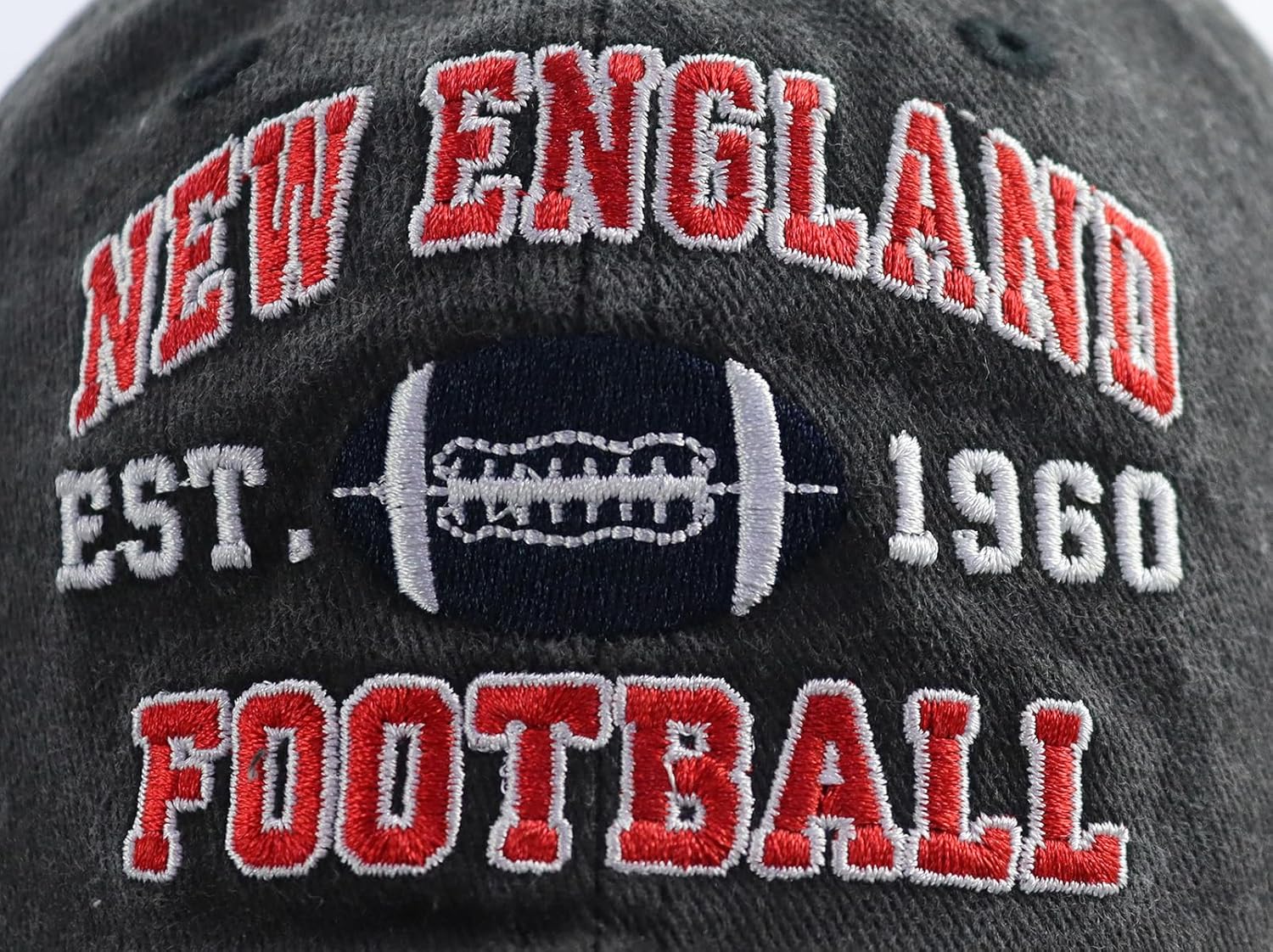 Football Embroidered Baseball Hat, Adjustable Unisex Cotton Football Baseball Cap - Image 3