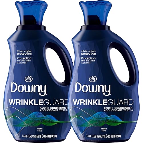 Downy WrinkleGuard Liquid Fabric Softener and Conditioner, Fresh, 48 fl oz 48 Loads, Pack of 2