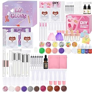 TSVATE Lip Gloss Making Kit Make Your Own Lip Gloss Kit DIY Lip Gloss Making Supplies Moisturizing Glitter