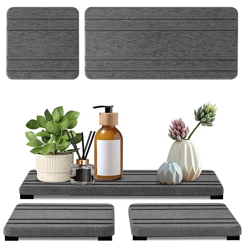 3PCS Water Absorbing Stone Tray, DryingNeat Diatomite Stone Sink Tray,