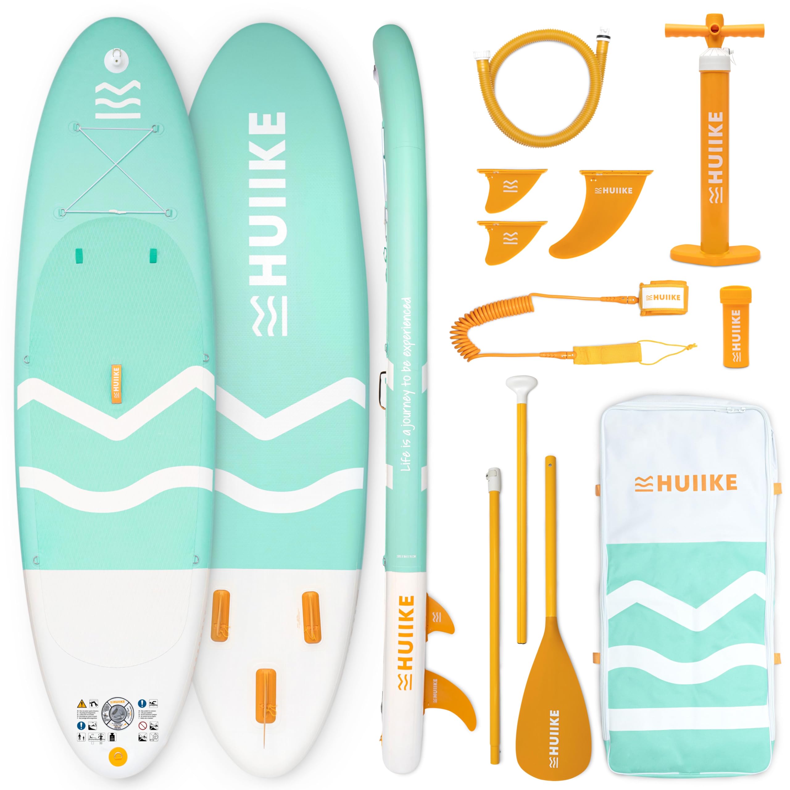 Tavola Sup Gonfiabile Adulti con Accessori Premium - HUIIKE | Stand Up Paddle Board Gonfiabile con Grande Stabilità | Tavola da Sup | Tavole Gonfiabili 2 Posti