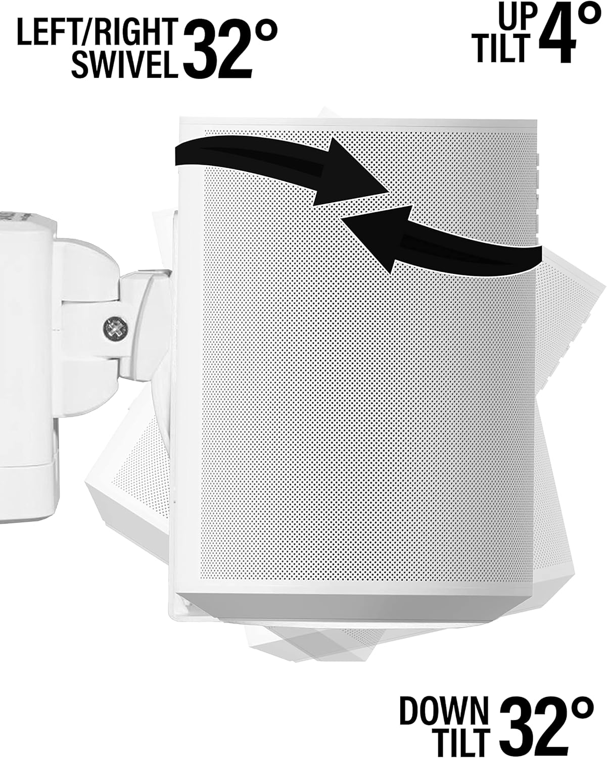 Sanus Wireless Speaker Wall Mount for Sonos Era 100™ (White) - Image 6