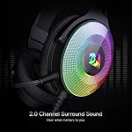 Redragon H350 RGB Casque de jeu filaire, dynamique RGB Feux arrière - Stéréo Surround-Sound - 50MM Conducteurs - Microphone amovible, casques over-Ear PC/PS4/XBOX Un/NS