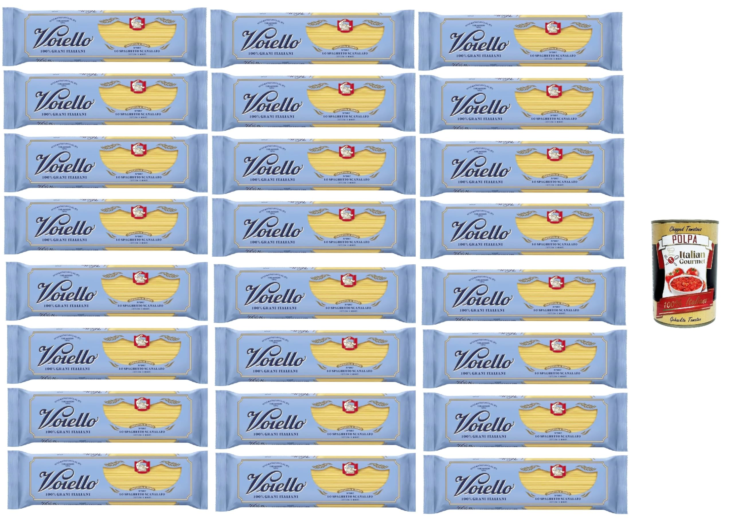 Italian Gourmet Spaghetti scanalati pasta N.107, Bronze Nudeln, 24 x 500g