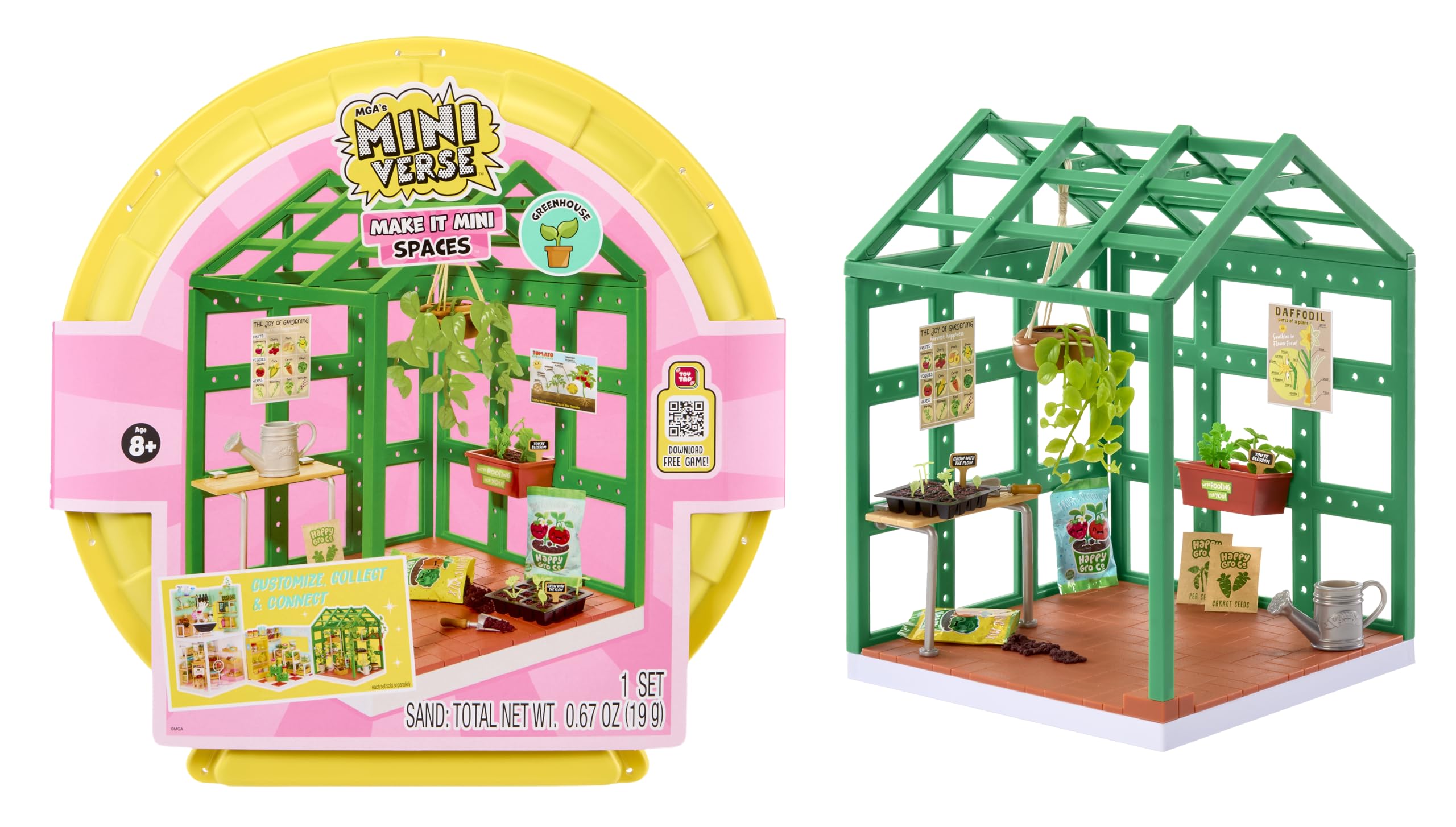 MGA's Miniverse Make It Mini Spaces Greenhouse - Building Set, Customise, DIY Crafts, for Collectors & Children Ages 8+
