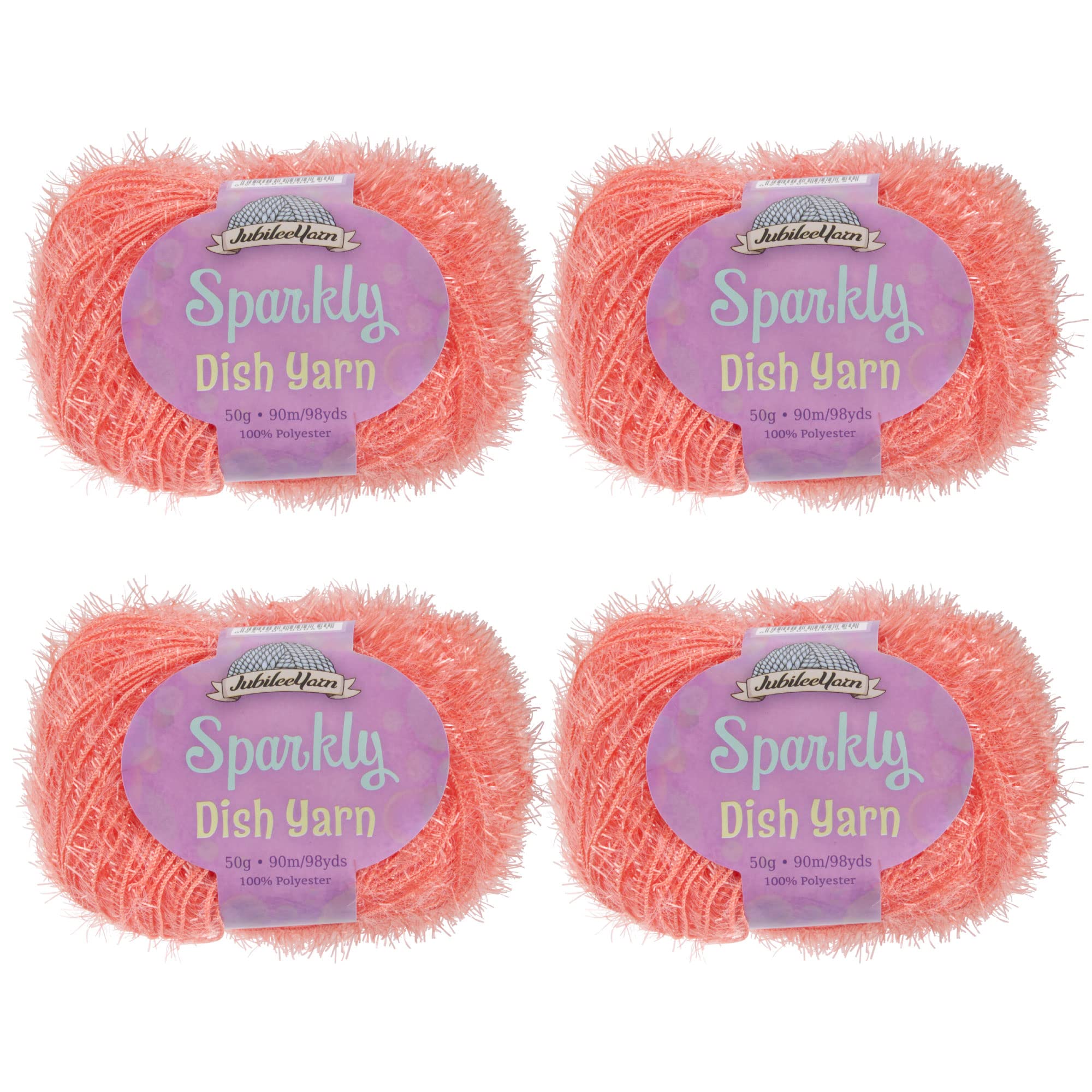 Hilo brillante worsted para tejer estropajos de crochet y manualidades de limpieza