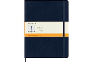 Moleskine Classic Notebook, A4, Ruled, Sapphire Blue, 192 Pages